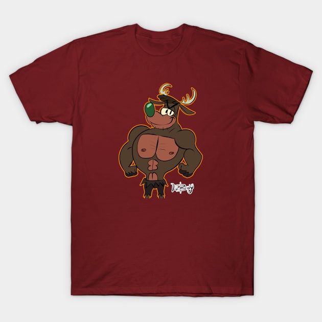 Green-Nosed Reindeer T-Shirt by D.J. Berry